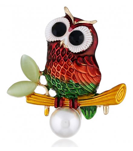 SB258 - Alloy owl brooch
